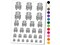 Adirondack Beach Lake Chair Outline Temporary Tattoo Water Resistant Fake Body Art Set Collection